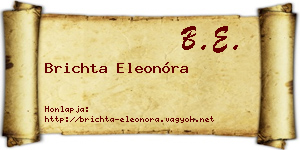 Brichta Eleonóra névjegykártya